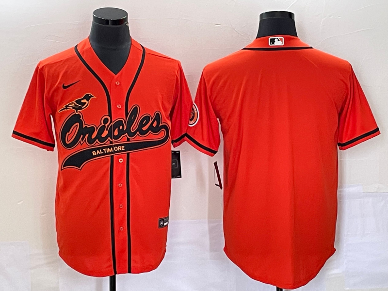 Men's Baltimore Orioles Orange Blank Jersey Joint Edition